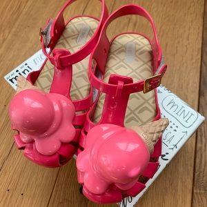 Mini Melissa fuchsia pink ice cream sandals -kids
